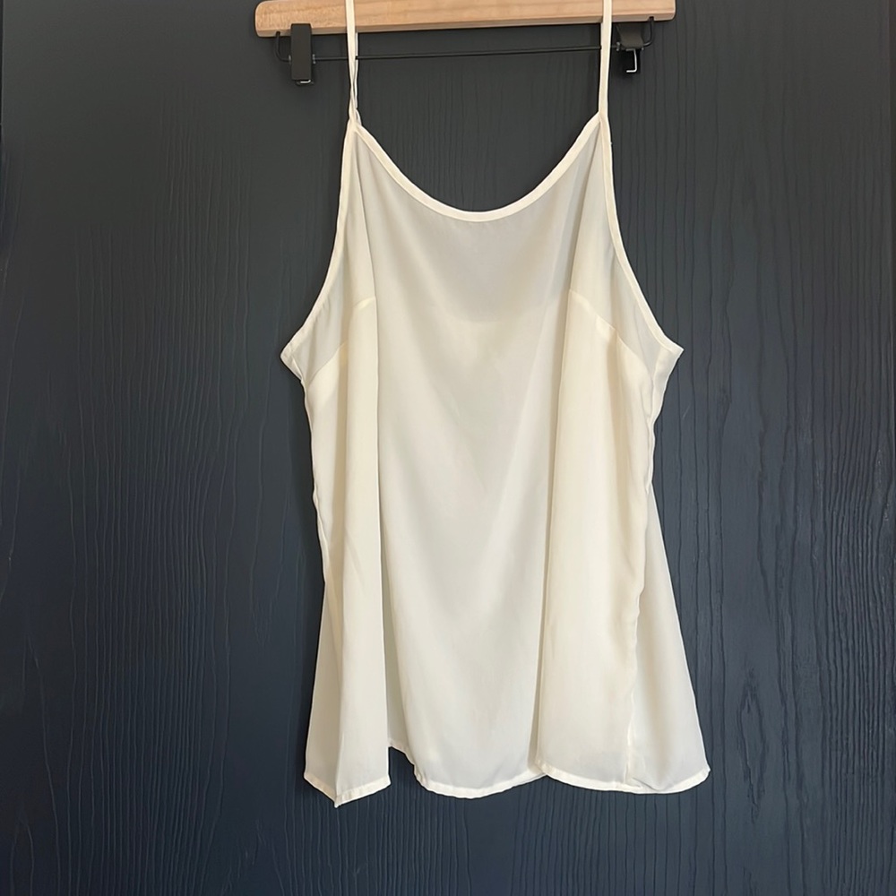 White flowy tank top